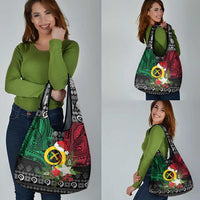 Vanuatu Pig's Tusk Meri Krismas! Grocery Bag Vanuatuan Ancient Art Spirit - Polynesian Pride