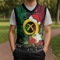 Vanuatu Pig's Tusk Meri Krismas! Christmas Knitted V-Neck Vest Vanuatuan Ancient Art Spirit LT9 - Polynesian Pride