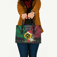 Vanuatu Pig's Tusk Meri Krismas! Leather Bag Vanuatuan Ancient Art Spirit - Polynesian Pride