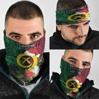 Vanuatu Pig's Tusk Meri Krismas! Neck Gaiter Vanuatuan Ancient Art Spirit - Polynesian Pride