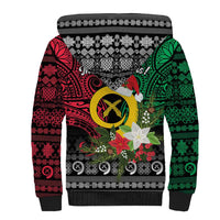 Vanuatu Pig's Tusk Meri Krismas! Sherpa Hoodie Vanuatuan Ancient Art Spirit LT9 - Polynesian Pride