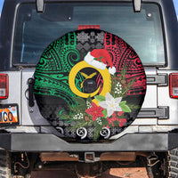 Vanuatu Pig's Tusk Meri Krismas! Spare Tire Cover Vanuatuan Ancient Art Spirit LT9 Black - Polynesian Pride