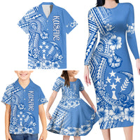 Kosrae Constitution Day Personalised Family Matching Long Sleeve Bodycon Dress and Hawaiian Shirt Kusaie Hook Tattoo Special Polynesian Pattern LT9 - Polynesian Pride