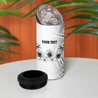 Ia Orana Tahiti Personalised 4 in 1 Can Cooler Tumbler French Polynesia Hook Tattoo Special White Color LT9 - Polynesian Pride