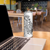 Ia Orana Tahiti Personalised Skinny Tumbler French Polynesia Hook Tattoo Special White Color LT9 - Polynesian Pride