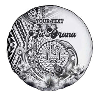 Ia Orana Tahiti Personalised Spare Tire Cover French Polynesia Hook Tattoo Special White Color LT9 - Polynesian Pride