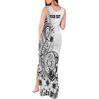 Ia Orana Tahiti Personalised Tank Maxi Dress French Polynesia Hook Tattoo Special White Color LT9 - Polynesian Pride