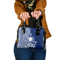 Nauru Independence Personalised Shoulder Handbag Naoero Hook Tattoo Special Polynesian Pattern LT9 One Size Blue - Polynesian Pride