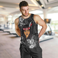 New Zealand Custom Women's Day Men Tank Top Maori Girl Feathers of Hope - Black LT9 Black - Polynesian Pride