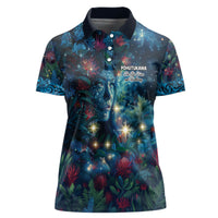 New Zealand Matariki Pohutukawa Women Polo Shirt Te Mauri te Ora LT9 Female Art - Polynesian Pride