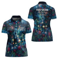 New Zealand Matariki Pohutukawa Women Polo Shirt Te Mauri te Ora LT9 - Polynesian Pride