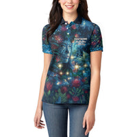 New Zealand Matariki Pohutukawa Women Polo Shirt Te Mauri te Ora LT9 - Polynesian Pride