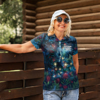 New Zealand Matariki Pohutukawa Women Polo Shirt Te Mauri te Ora LT9 - Polynesian Pride