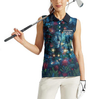 New Zealand Matariki Pohutukawa Women Sleeveless Polo Shirt Te Mauri te Ora LT9 - Polynesian Pride