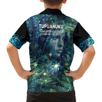 New Zealand Matariki Tupuanuku Family Matching Off Shoulder Maxi Dress and Hawaiian Shirt Te Wā o te Hauhake