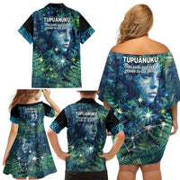 New Zealand Matariki Tupuanuku Family Matching Off Shoulder Short Dress and Hawaiian Shirt Te W o te Hauhake LT9 - Polynesian Pride