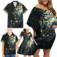 New Zealand Matariki Tupuarangi Family Matching Off Shoulder Short Dress and Hawaiian Shirt Ng Kai o te Rangi LT9 - Polynesian Pride