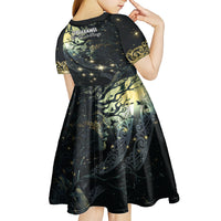 New Zealand Matariki Tupuarangi Kid Short Sleeve Dress Ng Kai o te Rangi LT9 - Polynesian Pride