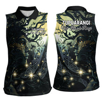 New Zealand Matariki Tupuarangi Women Sleeveless Polo Shirt Ng Kai o te Rangi LT9 - Polynesian Pride