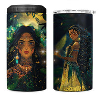 New Zealand Matariki 4 in 1 Can Cooler Tumbler Rongo Mori Wellbeing and Good Luck LT9 One Size: 16 oz Art - Polynesian Pride