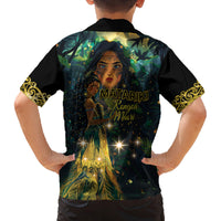 New Zealand Matariki Family Matching Tank Maxi Dress and Hawaiian Shirt Rongo Mori Wellbeing and Good Luck LT9 - Polynesian Pride
