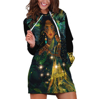 New Zealand Matariki Hoodie Dress Rongo Mori Wellbeing and Good Luck LT9 Art - Polynesian Pride