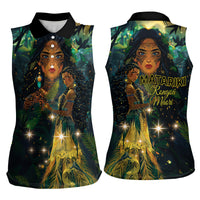 New Zealand Matariki Women Sleeveless Polo Shirt Rongo Mori Wellbeing and Good Luck LT9 - Polynesian Pride