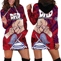 Fathers Day Polynesian Islands American Samoa Hoodie Dress Dad Ou Te Alofa Ia Te Oe Tama - Polynesian Flowers Tribal LT9 - Polynesian Pride