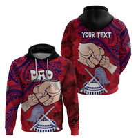 Custom Dads Day American Samoa Hoodie Dad Ou Te Alofa Ia Te Oe Tama Polynesian Flowers Tribal LT9 - Polynesian Pride