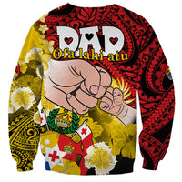 Dads Day Tonga Sweatshirt Dad Ofa lahi atu - Polynesian Flowers Tribal LT9 - Polynesian Pride
