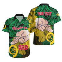 Personalised Dads Day Vanuatu Hawaiian Shirt Dad Mi lavem yu - Polynesian Flowers Tribal LT9 - Polynesian Pride