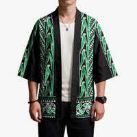 New Zealand Maori Niho Taniwha Kimono Kakariki Mangopare and Puhoro Pattern - Polynesian Pride