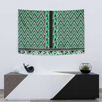 New Zealand Maori Niho Taniwha Tapestry Kakariki Mangopare and Puhoro Pattern