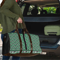New Zealand Maori Niho Taniwha Travel Bag Kakariki Mangopare and Puhoro Pattern - Polynesian Pride