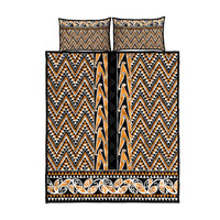 New Zealand Maori Niho Taniwha Quilt Bed Set Karaka Mangopare and Puhoro Pattern