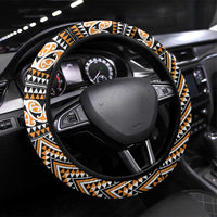 New Zealand Maori Niho Taniwha Steering Wheel Cover Karaka Mangopare and Puhoro Pattern