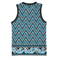 New Zealand Maori Niho Taniwha Basketball Jersey Kikorangi Mangopare and Puhoro Pattern LT9 - Polynesian Pride