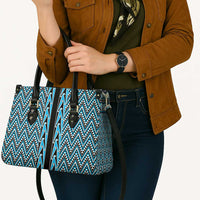 New Zealand Maori Niho Taniwha Leather Bag Kikorangi Mangopare and Puhoro Pattern - Polynesian Pride
