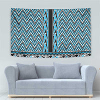 New Zealand Maori Niho Taniwha Tapestry Kikorangi Mangopare and Puhoro Pattern