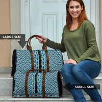 New Zealand Maori Niho Taniwha Travel Bag Kikorangi Mangopare and Puhoro Pattern - Polynesian Pride