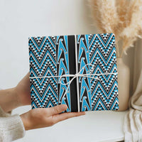 New Zealand Maori Niho Taniwha Wrapping Paper Kikorangi Mangopare and Puhoro Pattern - Polynesian Pride