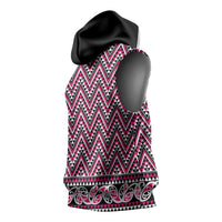 New Zealand Maori Niho Taniwha Sleeveless Hoodie Mawhero Mangopare and Puhoro Pattern LT9 - Polynesian Pride
