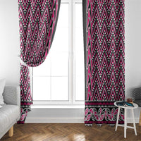 New Zealand Maori Niho Taniwha Window Curtain Mawhero Mangopare and Puhoro Pattern