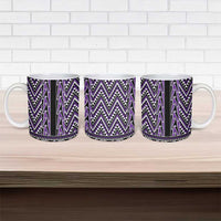 New Zealand Maori Niho Taniwha Ceramic Mug Waiporopo Mangopare and Puhoro Pattern - Polynesian Pride