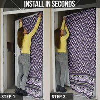 New Zealand Maori Niho Taniwha Door Cover Waiporopo Mangopare and Puhoro Pattern LT9 - Polynesian Pride