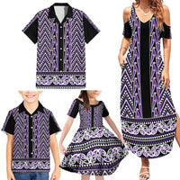 New Zealand Maori Niho Taniwha Family Matching Summer Maxi Dress and Hawaiian Shirt Waiporopo Mangopare and Puhoro Pattern
