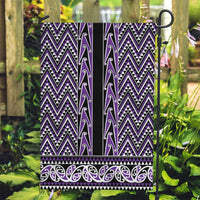 New Zealand Maori Niho Taniwha Garden Flag Waiporopo Mangopare and Puhoro Pattern LT9 Garden Flag Purple - Polynesian Pride
