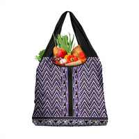 New Zealand Maori Niho Taniwha Grocery Bag Waiporopo Mangopare and Puhoro Pattern