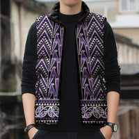 New Zealand Maori Niho Taniwha Sleeveless Puffer Jacket Waiporopo Mangopare and Puhoro Pattern - Polynesian Pride