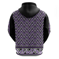 New Zealand Maori Niho Taniwha Zip Hoodie Waiporopo Mangopare and Puhoro Pattern LT9 - Polynesian Pride